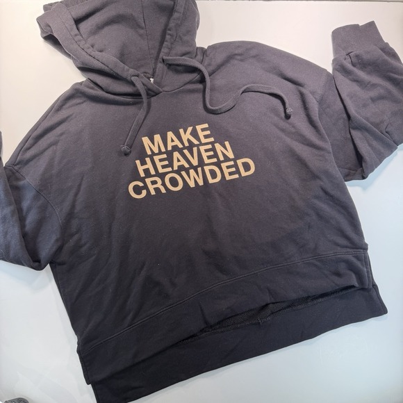 Alternative Clothing Tops - Make Heaven Crowded Sweatshirt Hoodie Cropped XL Cotton Blend